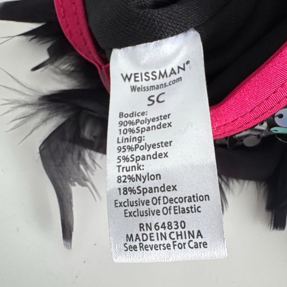 Weissman Dance Costume. Sequined Bodice With Feather Bustle. Worn Once. Small - Picture 6 of 8